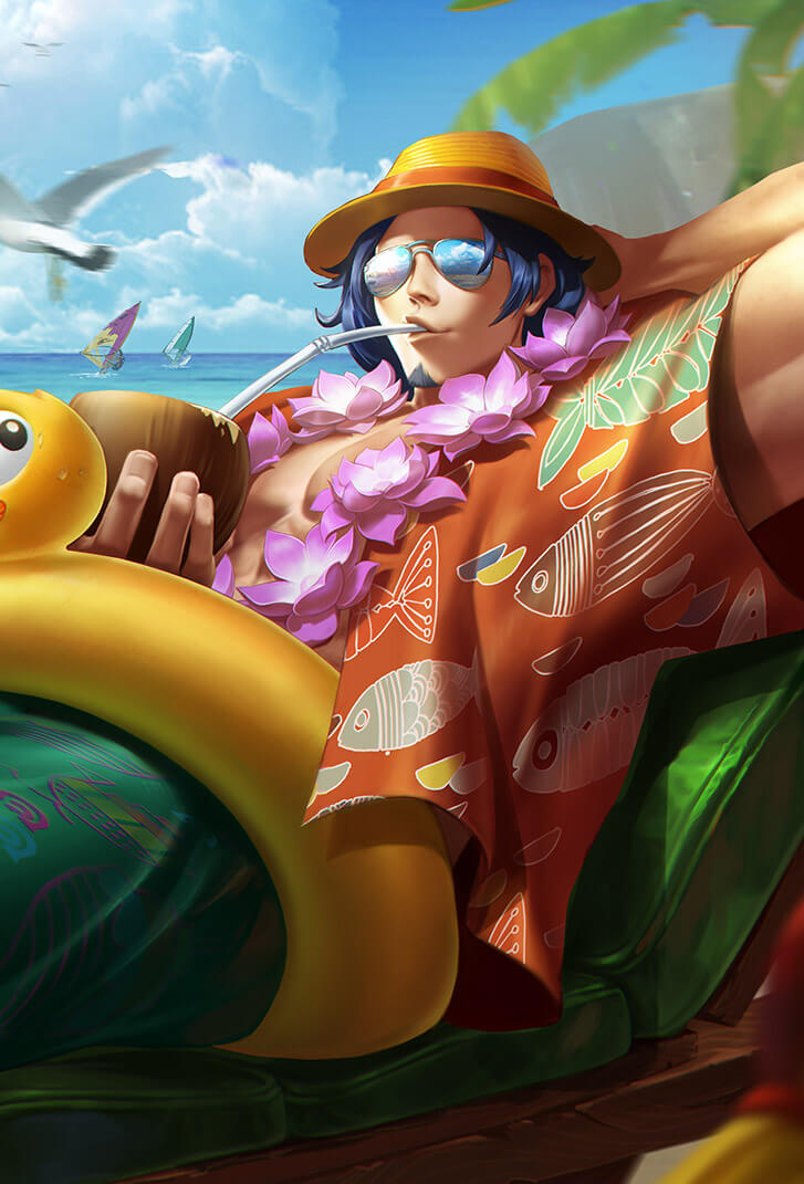 项羽王者荣耀皮肤海滩派对高清无水印手机壁纸