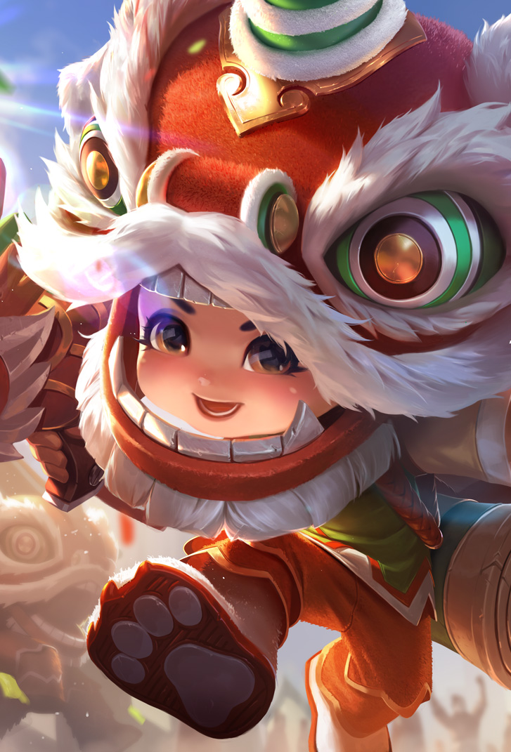 鲁班七号王者荣耀皮肤狮舞东方高清无水印手机壁纸