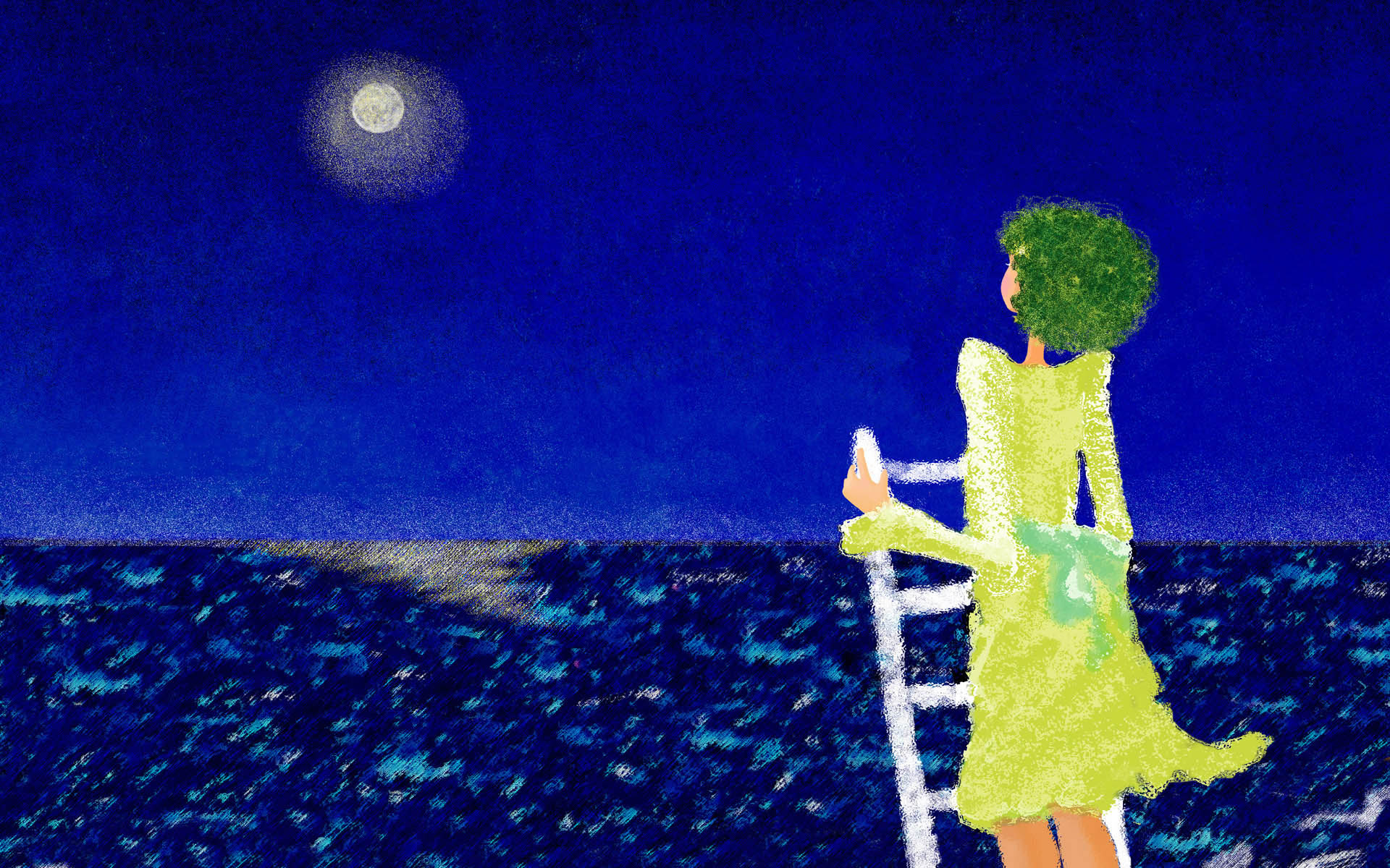 温馨梦幻手绘少女浪漫壁纸1920x1200