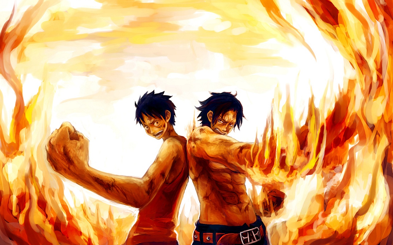 海贼王壁纸高清伙伴羁绊誓言燃烧1280x800