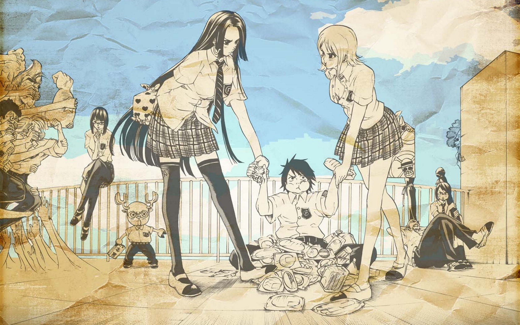 高清壁纸海贼王鱼人岛篇梦幻光影1680x1050