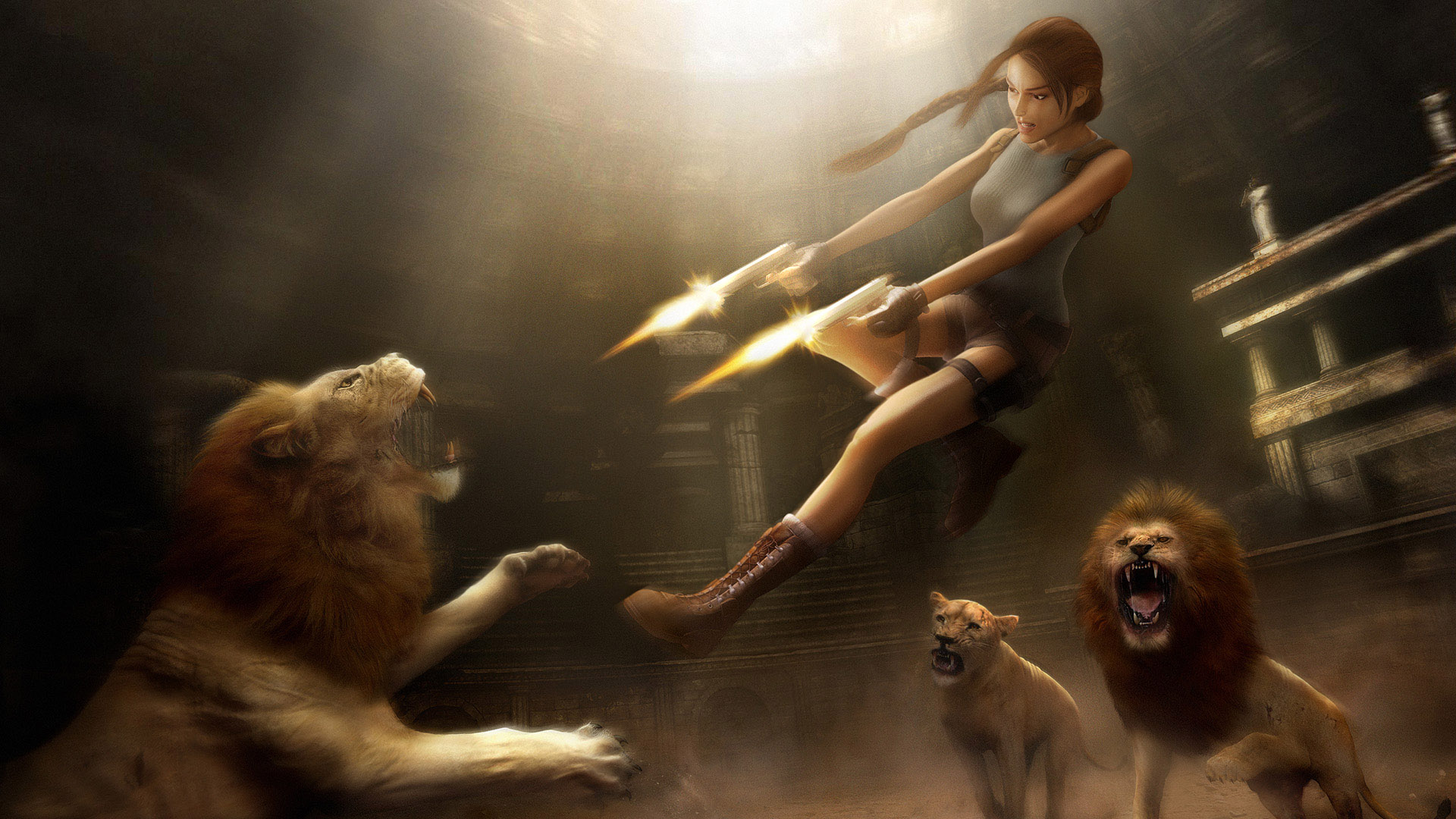 炫酷游戏美女战斗姿态壁纸1920x1080