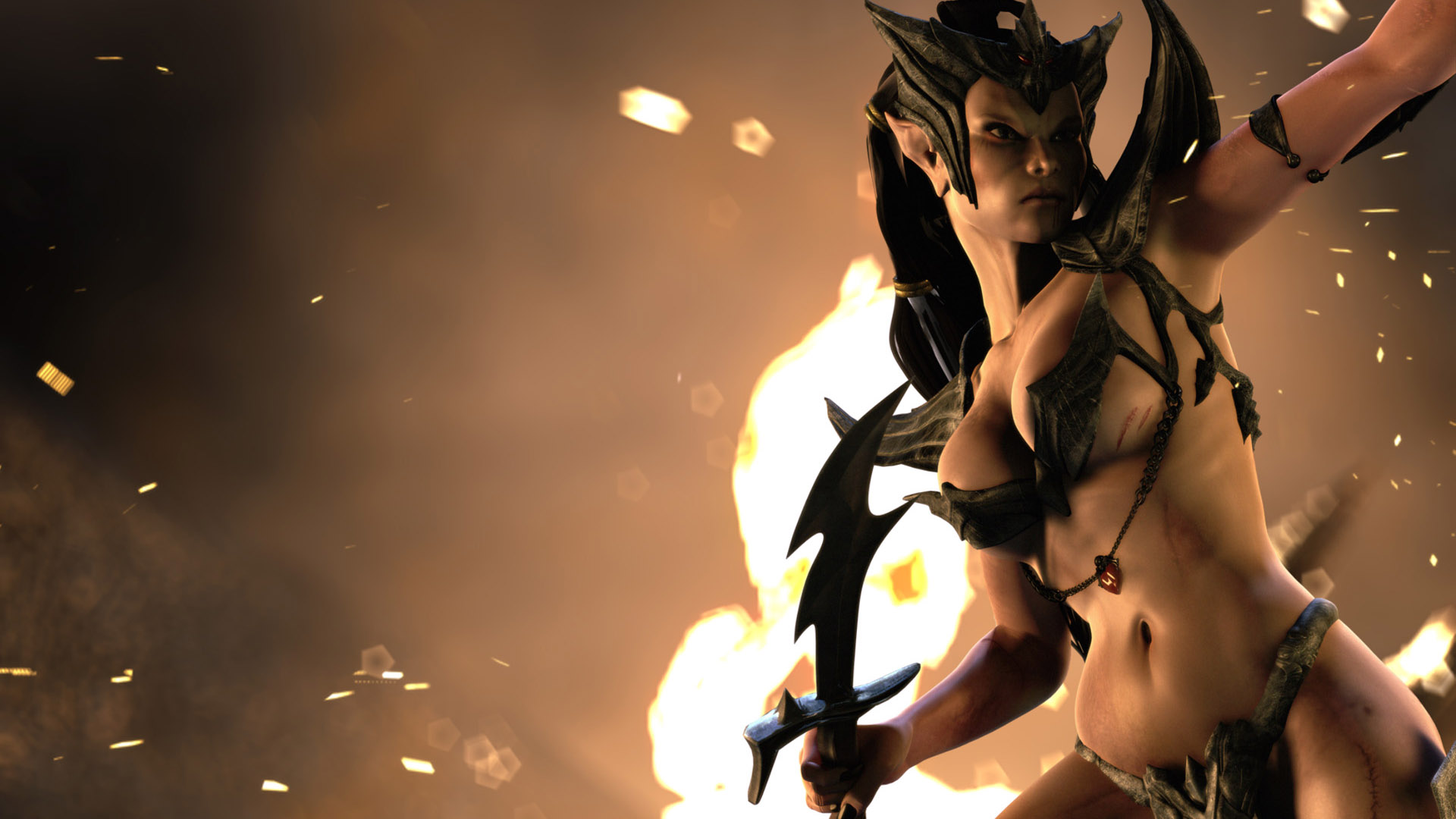 恐怖游戏美女惊悚氛围壁纸1920x1080