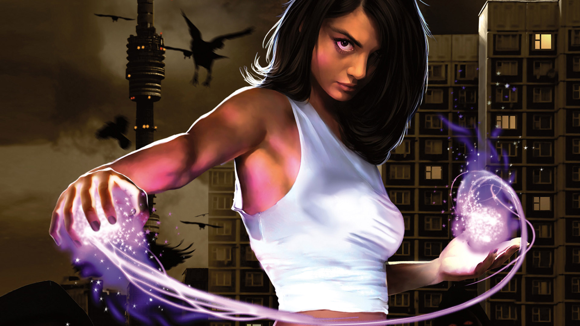 游戏美女恶魔的邪魅笑容壁纸1920x1080