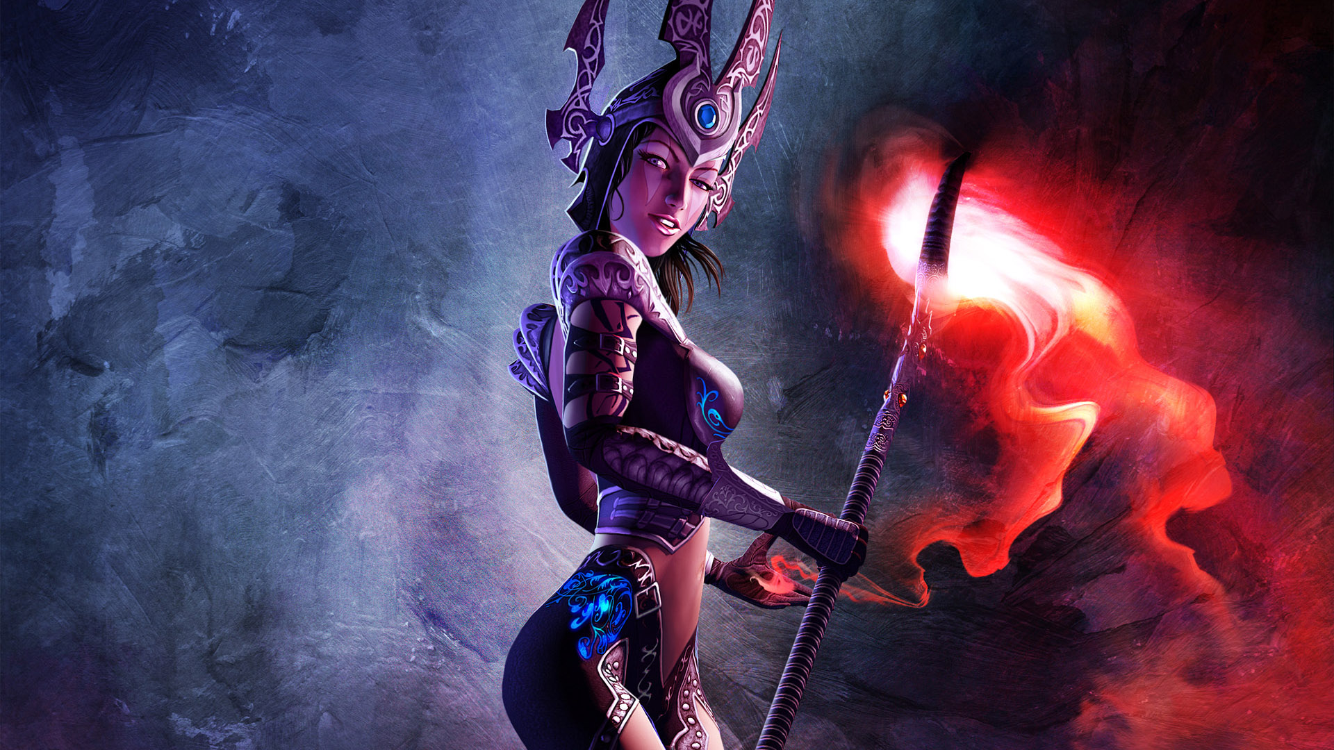 游戏美女射击时的精准瞄准壁纸1920x1080