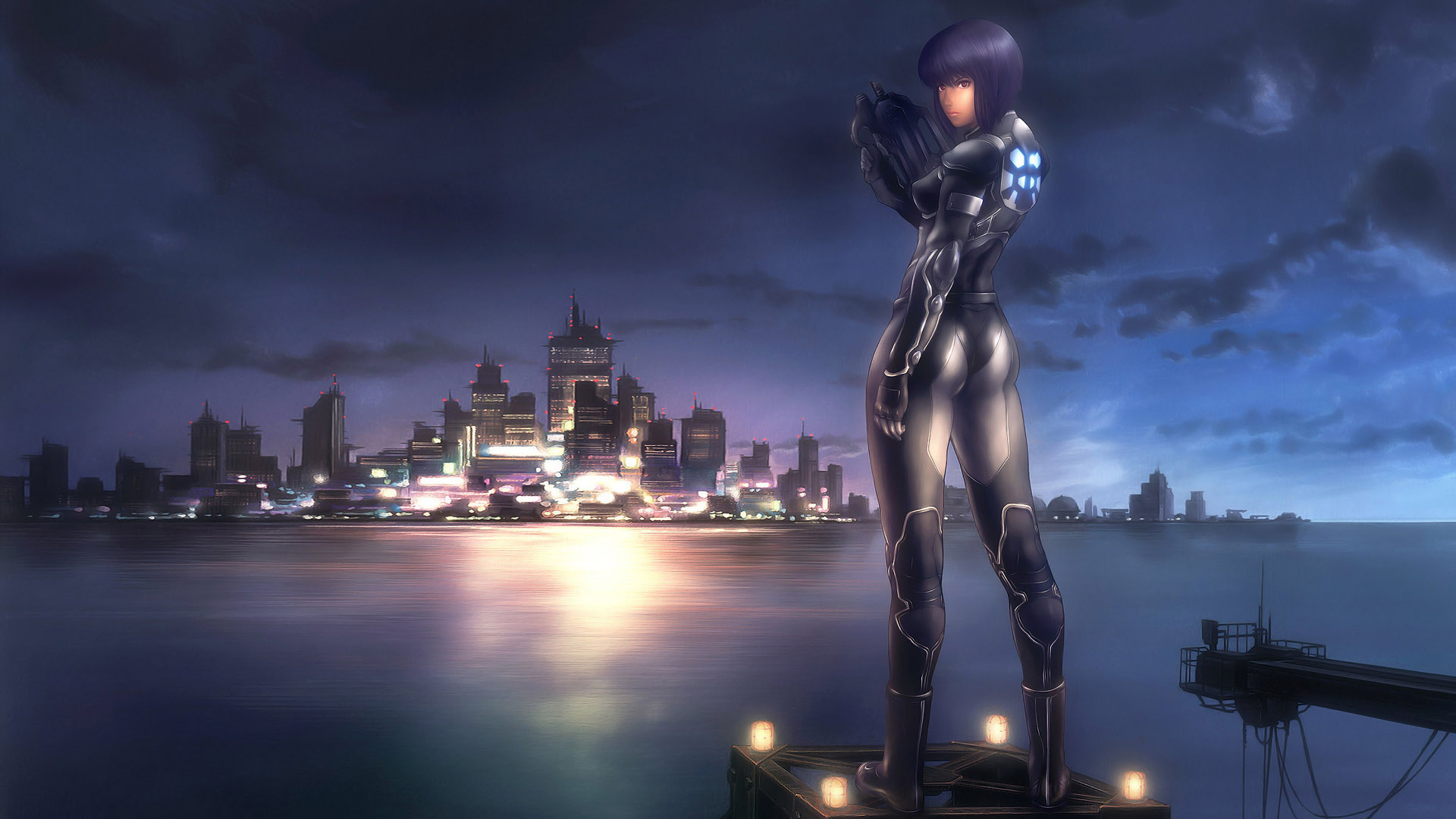 游戏美女孤独时的背影壁纸1920x1080