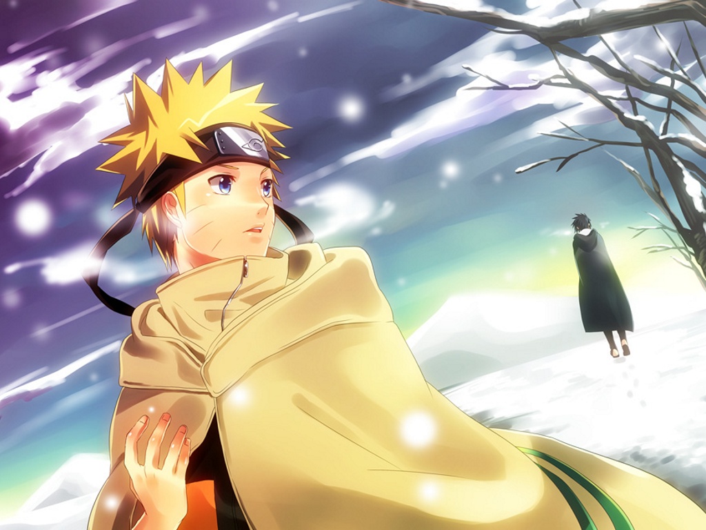 壁纸高清火影忍者月光下思念静静流淌1024x768