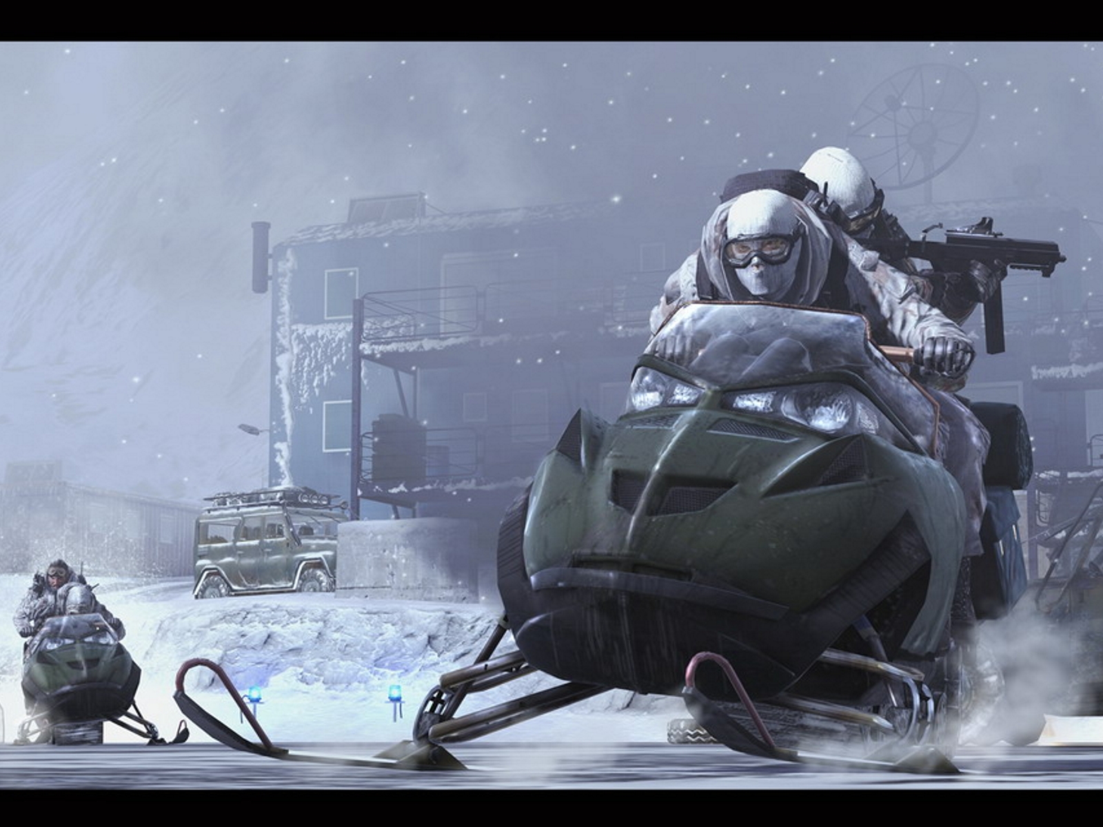 高清现代战争墙纸地下甬道荧光标记1600x1200