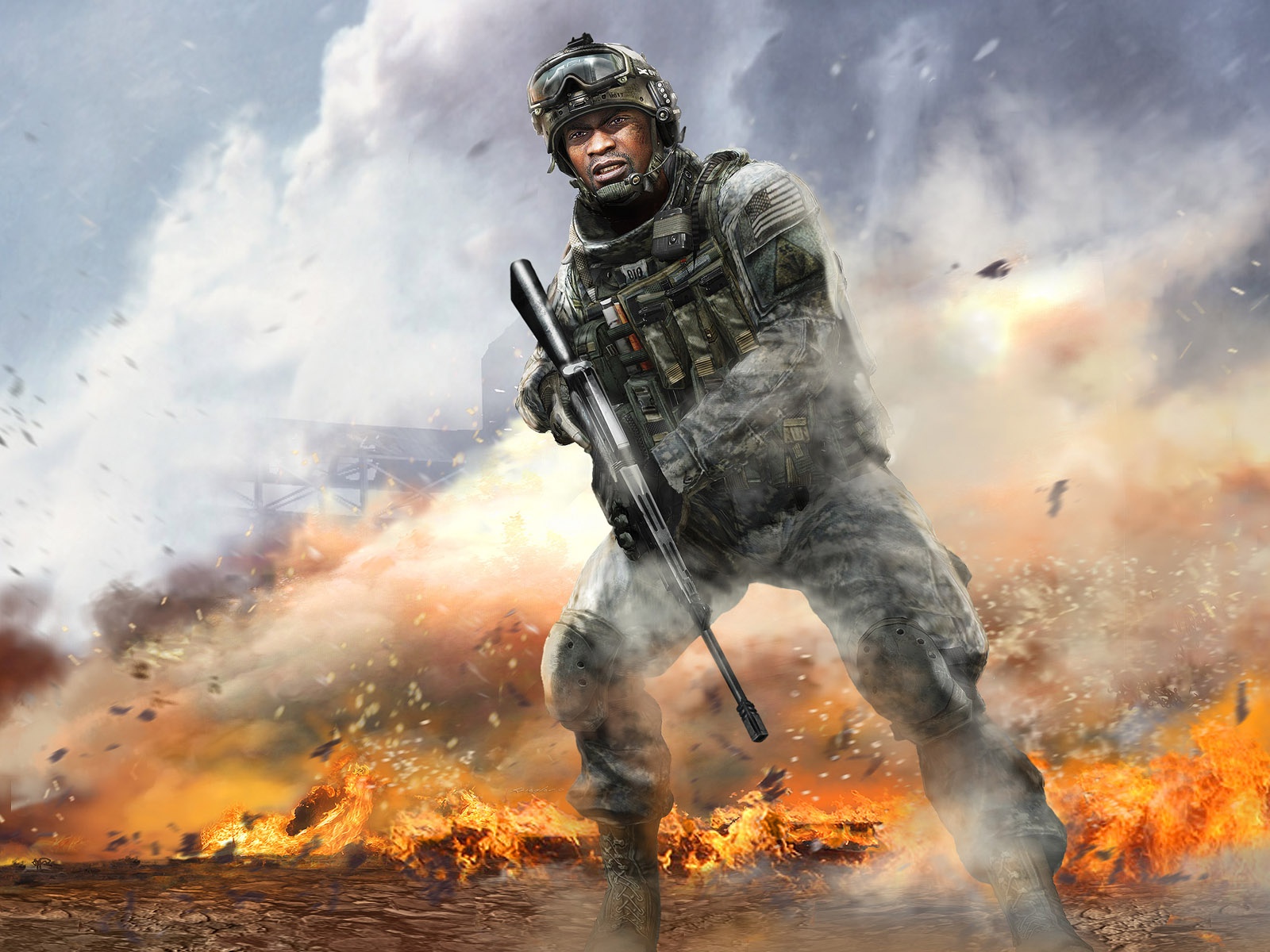 高清现代战争墙纸混凝土丛林暗影1600x1200