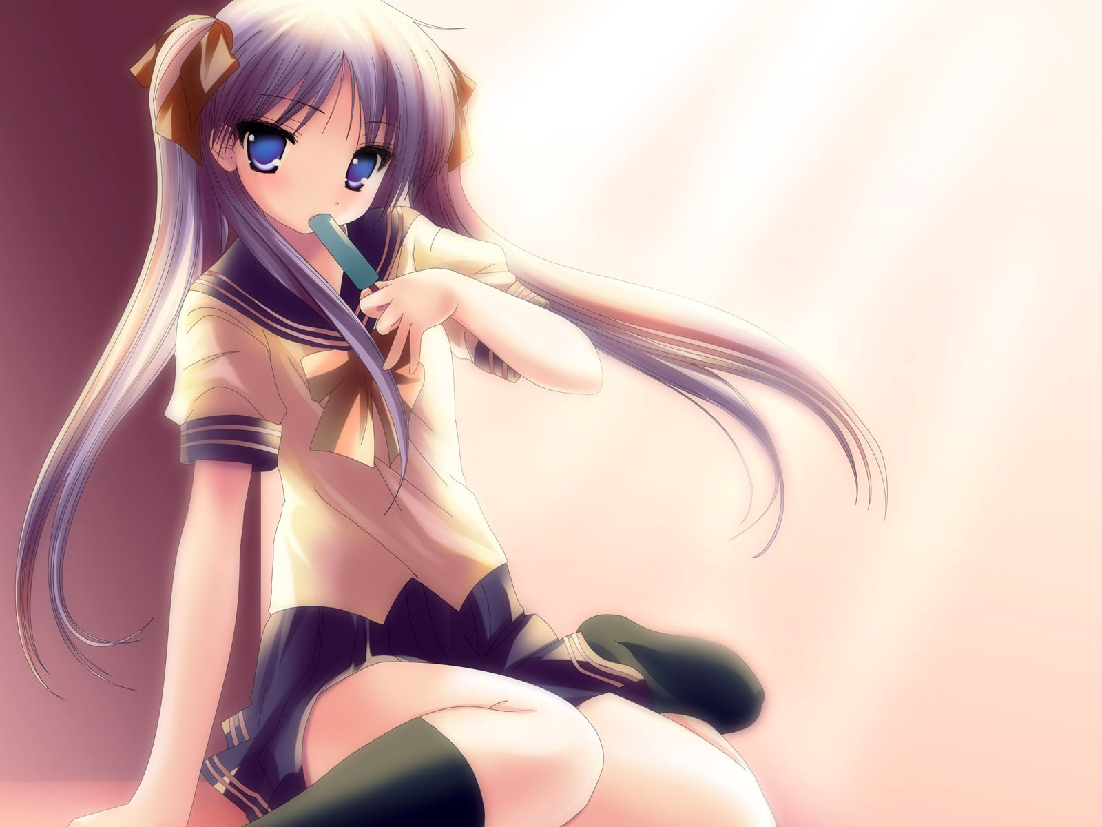 带来幸运感的动漫少女高清壁纸1600x1200