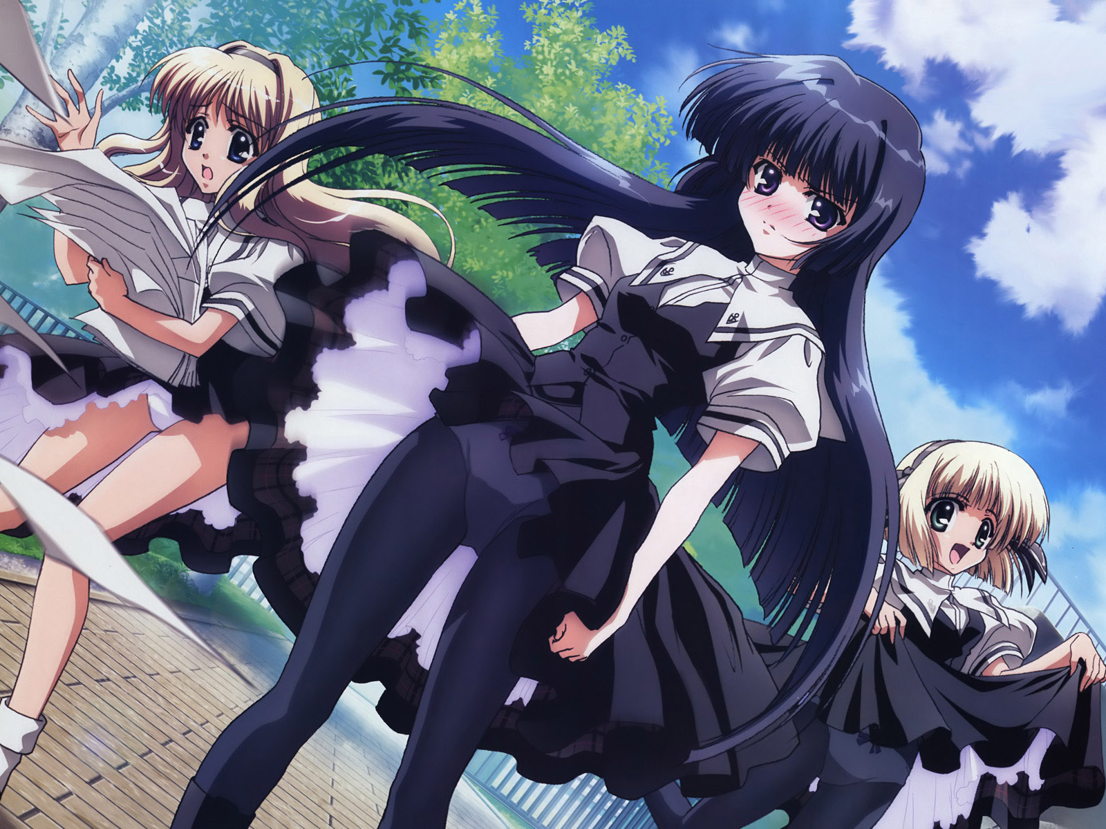 动漫少女壁纸充满了梦幻泡泡1600x1200