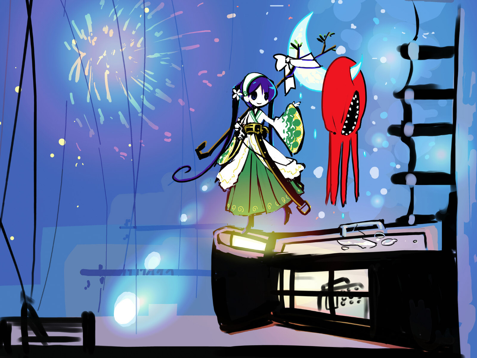 动漫少女壁纸如朝露般清新感1600x1200