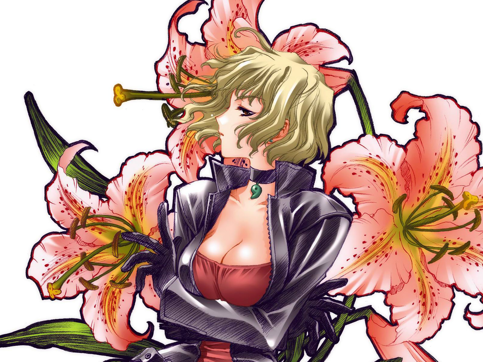 动漫少女壁纸洋溢着甜美笑容1600x1200