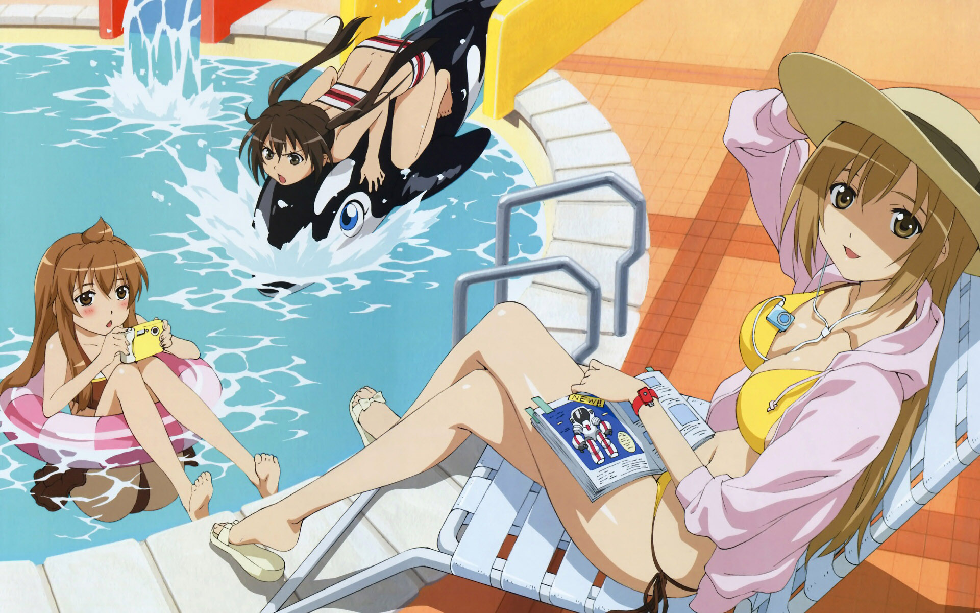 动漫少女壁纸甜蜜的樱花树下1920x1200