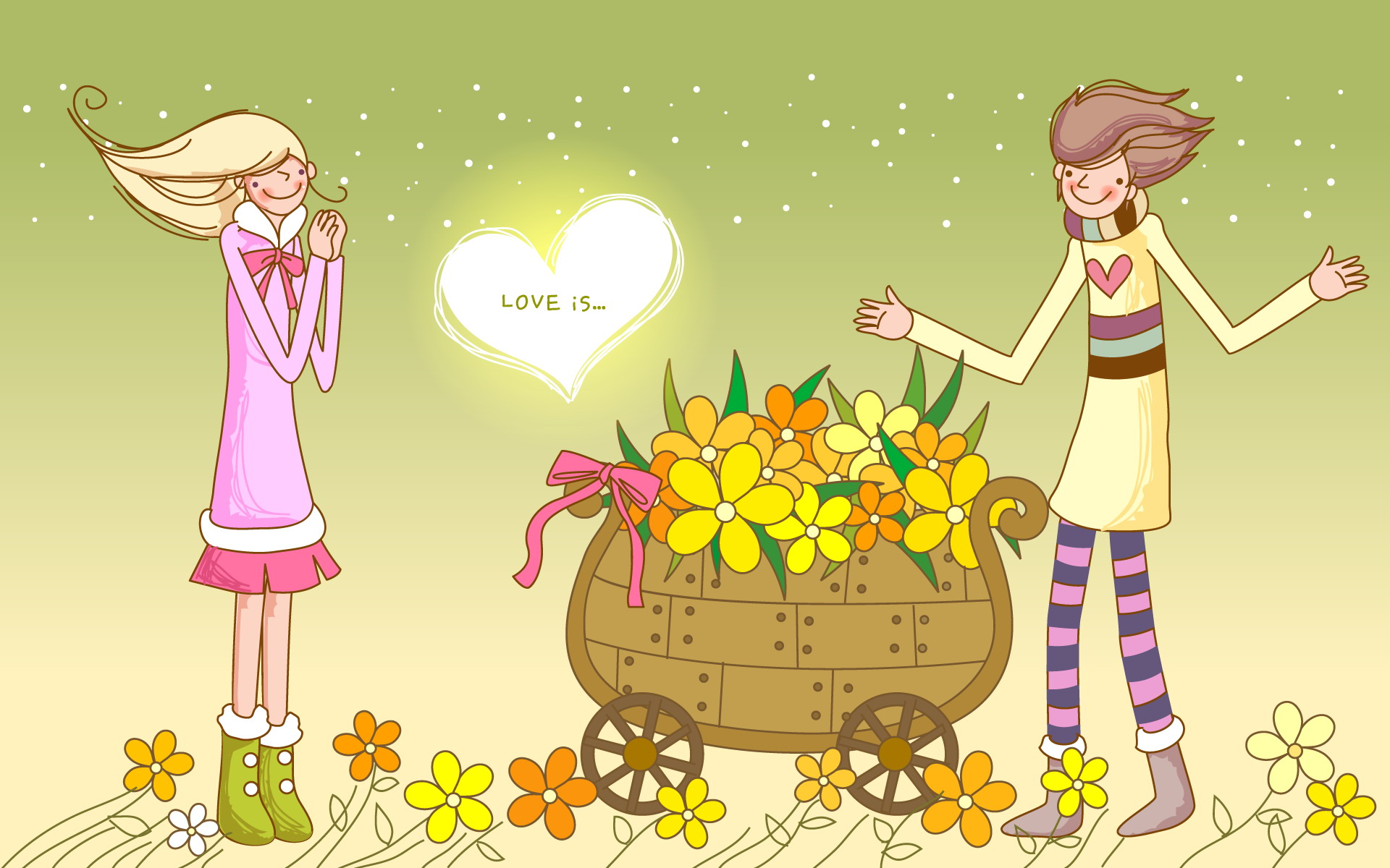 爱情高清壁纸城市夜景浪漫约会1920x1200